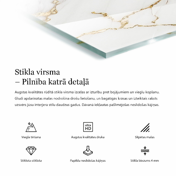 Blat prostokątny Wzór imitujący marmur
