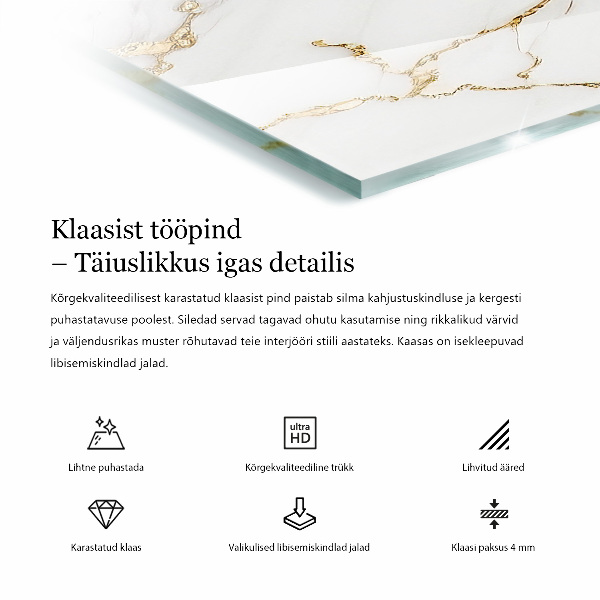 Blat prostokątny Marmurowa kompozycja graficzna