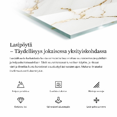 Blat prostokątny Subtelne żyłki marmuru