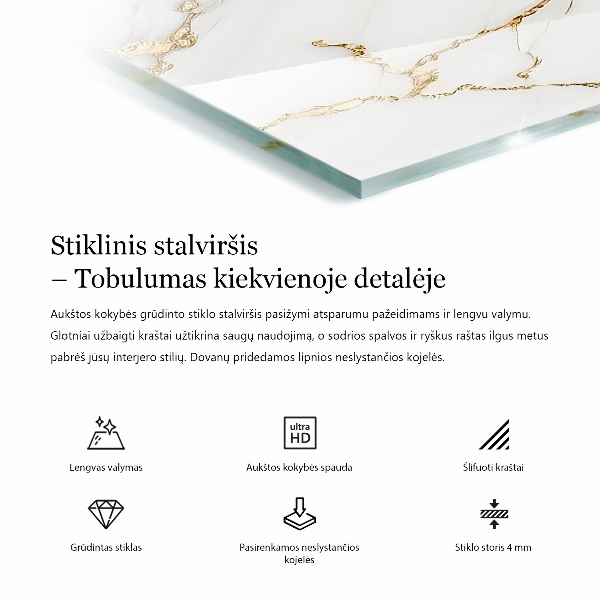 Blat prostokątny Drewno w harmonii z żywicą