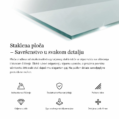 Blat szkalny prostokatny transparentny