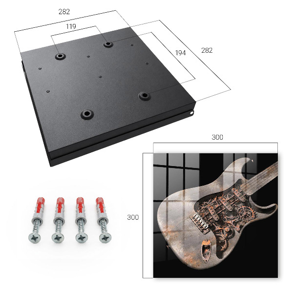 Ozdobna szafka na klucze Gitara mechaniczna