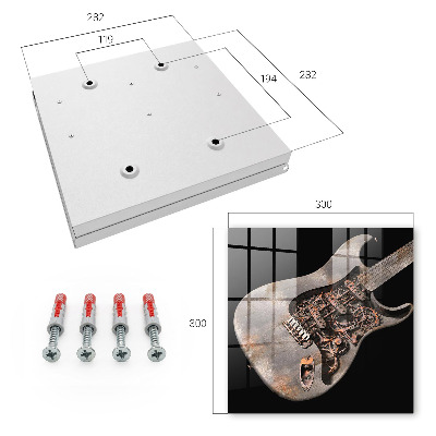 Ozdobna szafka na klucze Gitara mechaniczna