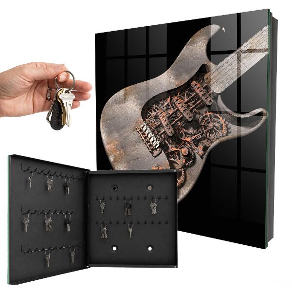 Ozdobna szafka na klucze Gitara mechaniczna