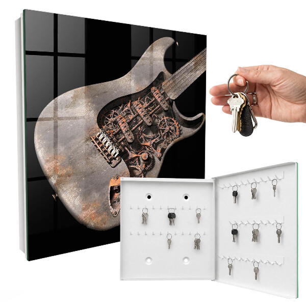 Ozdobna szafka na klucze Gitara mechaniczna