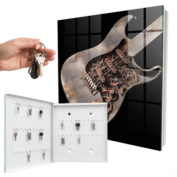 Ozdobna szafka na klucze Gitara mechaniczna