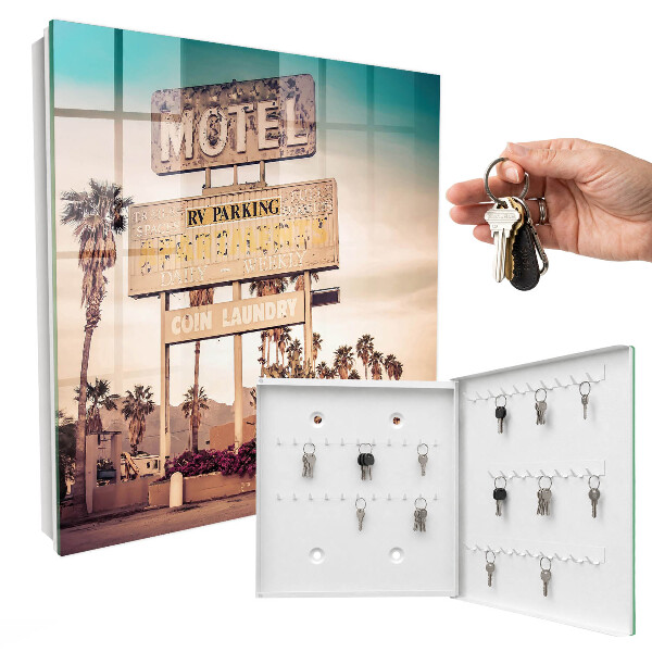 Nowoczesna skrzynka na klucze Retro motel