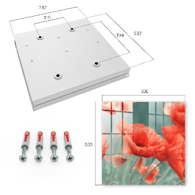 Skrzynka na klucze do domu Czerwone maki