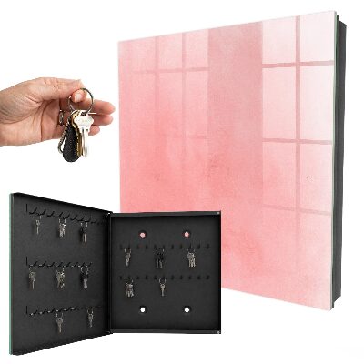 Ozdobna szafka na klucze Różowe tło
