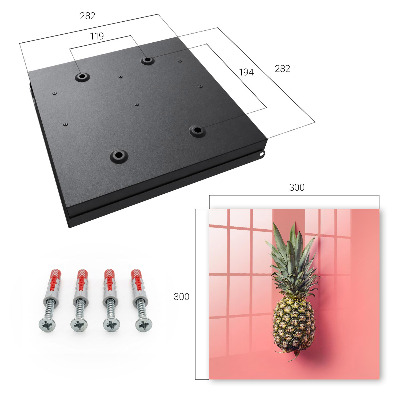 Nowoczesna skrzynka na klucze Egzotyczny ananas