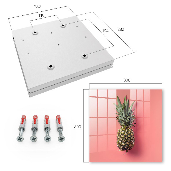 Nowoczesna skrzynka na klucze Egzotyczny ananas