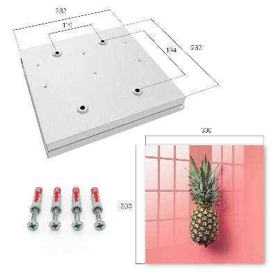 Nowoczesna skrzynka na klucze Egzotyczny ananas