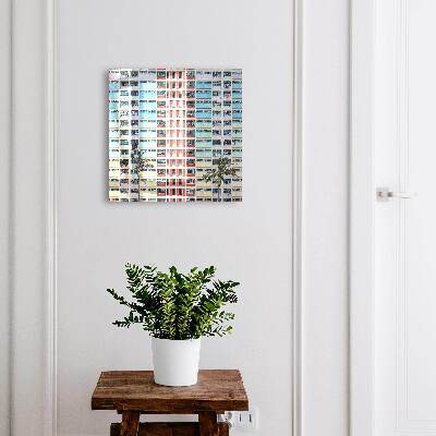 Ozdobna szafka na klucze Kolorowa architektura