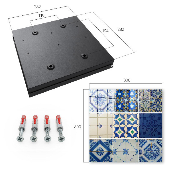 Nowoczesna skrzynka na klucze Płytki azulejos