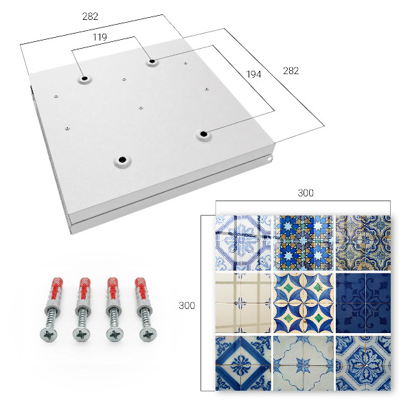 Nowoczesna skrzynka na klucze Płytki azulejos