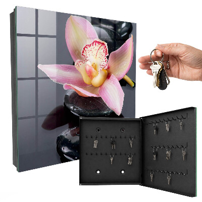 Ozdobna szafka na klucze Kamienie orchidei