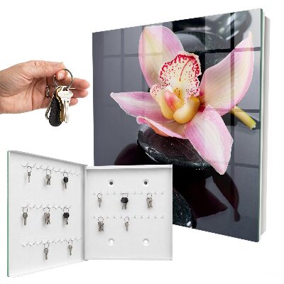Ozdobna szafka na klucze Kamienie orchidei