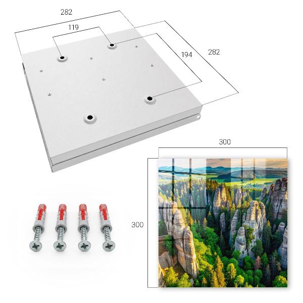 Nowoczesna skrzynka na klucze Skały i las
