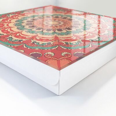 Nowoczesna skrzynka na klucze Kolorowa mandala