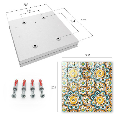 Ozdobna szafka na klucze Mozaika geometryczna