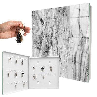 Skrzynka na klucze do domu Marmurowa elegancja