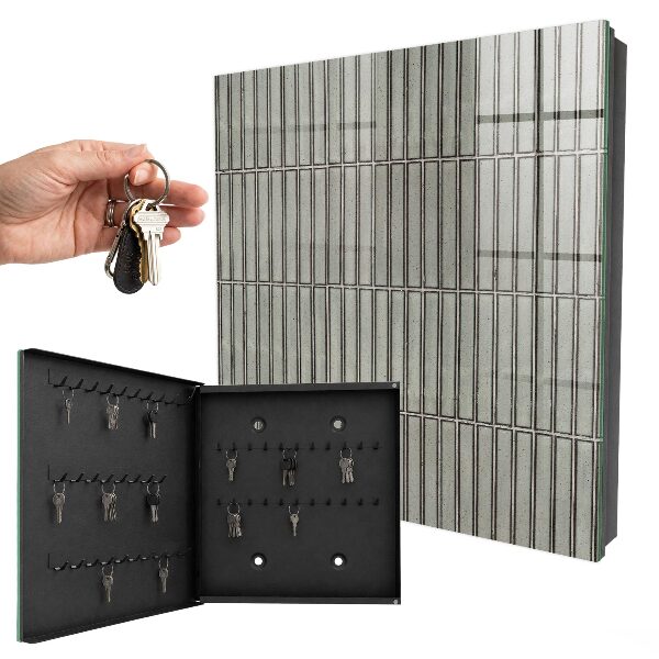 Skrzynka na klucze do domu Szare płytki