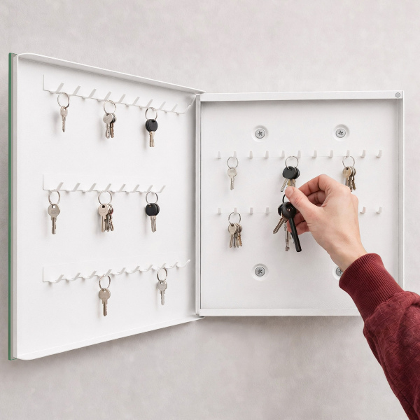 Ozdobna szafka na klucze Przytłumiony brąz