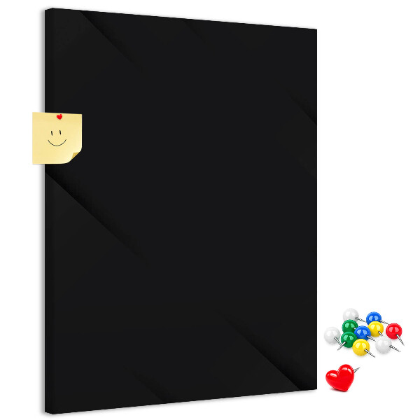 Korkowa tablica Czarna tablica z minimalistycznym wzorem