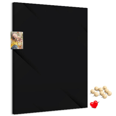 Korkowa tablica Czarna tablica z minimalistycznym wzorem
