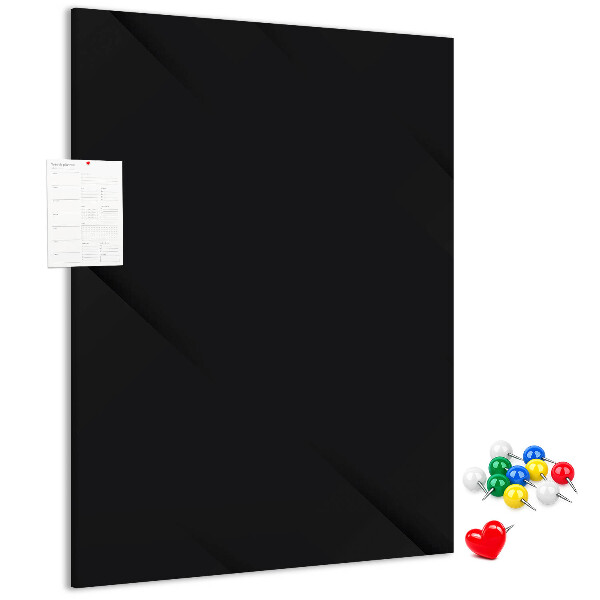 Korkowa tablica Czarna tablica z minimalistycznym wzorem