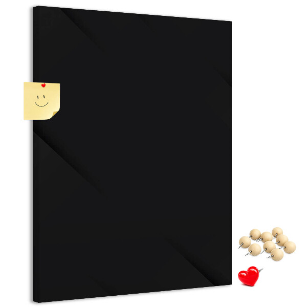 Korkowa tablica Czarna tablica z minimalistycznym wzorem