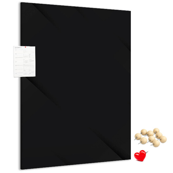 Korkowa tablica Czarna tablica z minimalistycznym wzorem