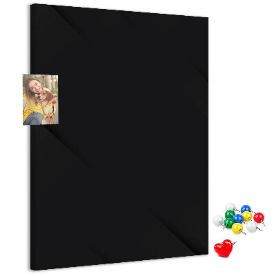 Korkowa tablica Czarna tablica z minimalistycznym wzorem