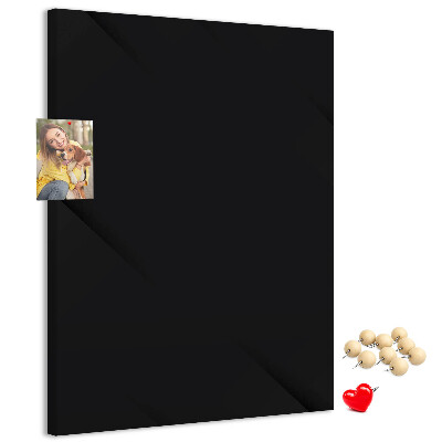 Korkowa tablica Czarna tablica z minimalistycznym wzorem