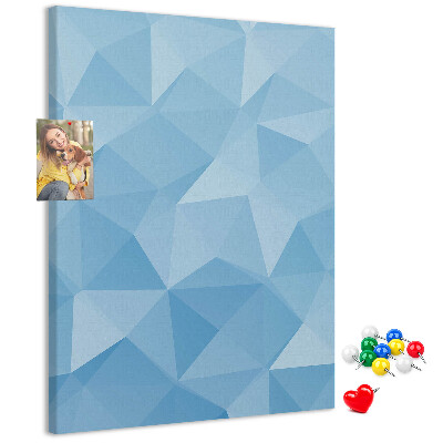Korkowa tablica Geometryczne kształty w odcieniach niebieskiego