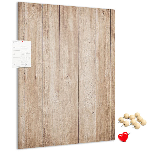 Tablica korkowa ozdobna Naturalny wzór drewnianych desek na tle