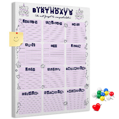 z motywem kolorowych balonów i tablicą korkową na ścianę