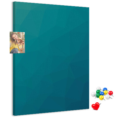 Tablica korkowa ozdobna Geometryczne odcienie niebieskiego w tle