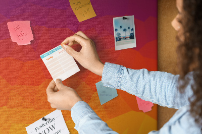 Korkowa tablica Gradient kolorów w odcieniach pomarańczy i fioletu
