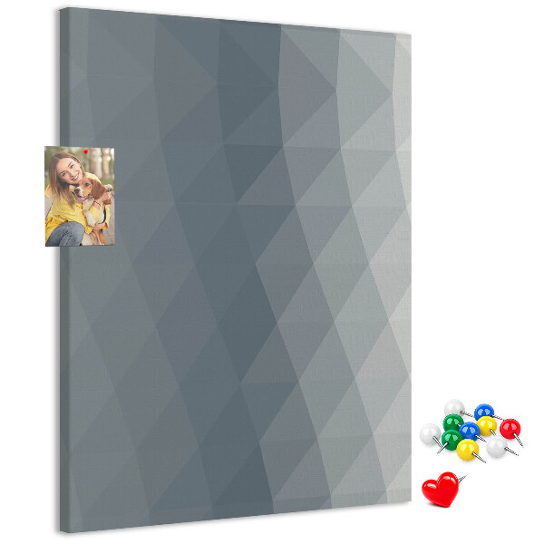 Tablica korkowa na ścianę Geometryczny wzór w odcieniach szarości
