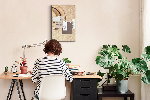 Tablica korkowa ozdobna Letnie akcesoria na plaży w piasku