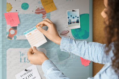 Tablica korkowa ozdobna Kosmiczny planner z motywem planetarnym