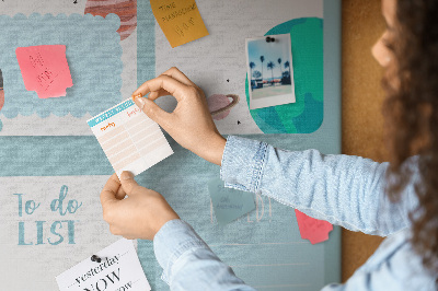 Tablica korkowa ozdobna Kosmiczny planner z motywem planetarnym