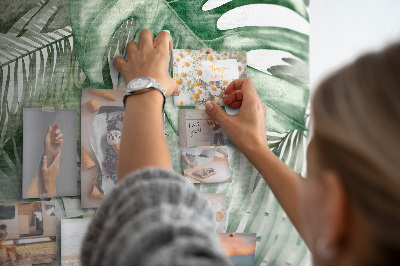 Tablica korkowa na ścianę Tropikalne liście w odcieniach zieleni
