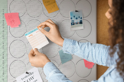 Tablica korkowa na ścianę Planer wyzwań na 30 dni