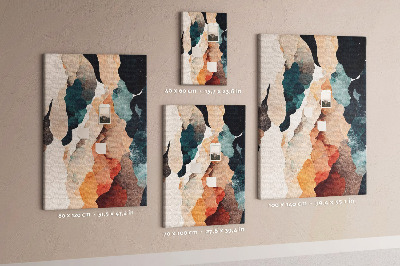 Tablica korkowa ozdobna Abstrakcyjne plamy w stonowanej kolorystyce
