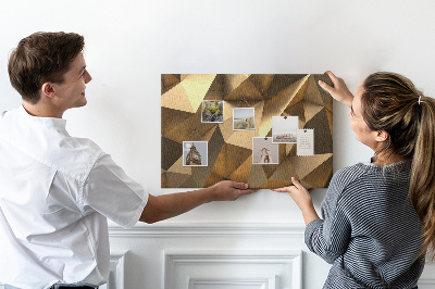 Tablica korkowa ozdobna Geometryczne kształty w odcieniach brązu
