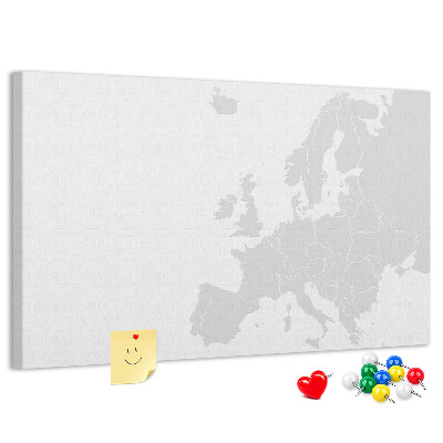 Tablica korkowa ozdobna Mapa Europy do zaznaczania lokalizacji