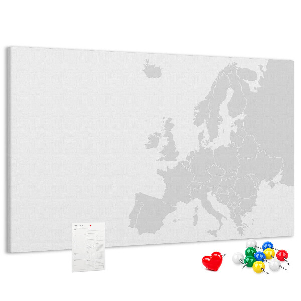 Tablica korkowa ozdobna Mapa Europy do zaznaczania lokalizacji