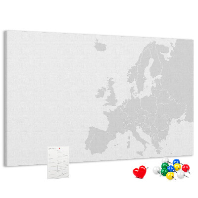 Tablica korkowa ozdobna Mapa Europy do zaznaczania lokalizacji